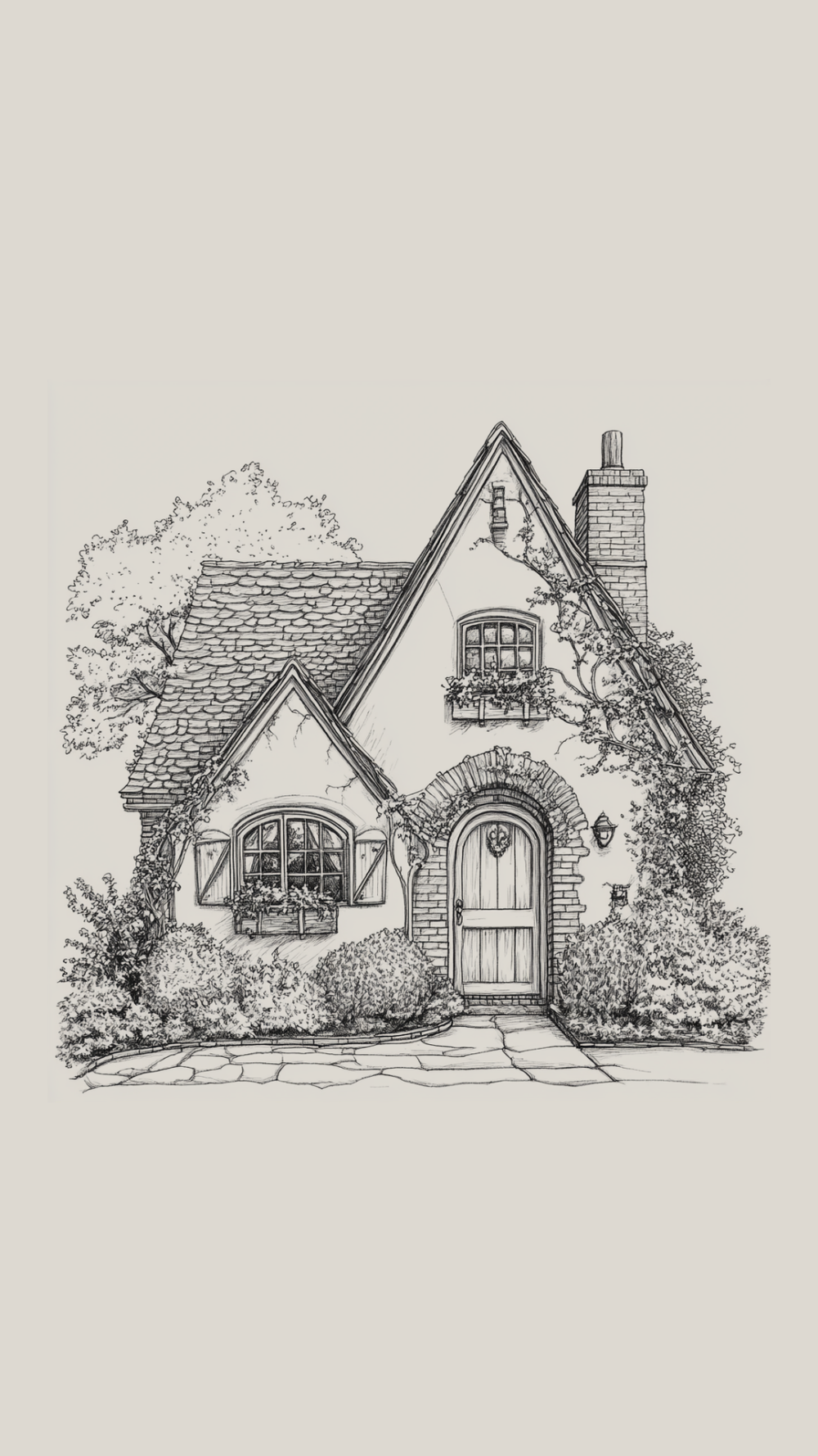 Illustration of a Storybook style home